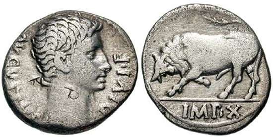 RIC 169 Sear'88 #486 Augustus Denarius