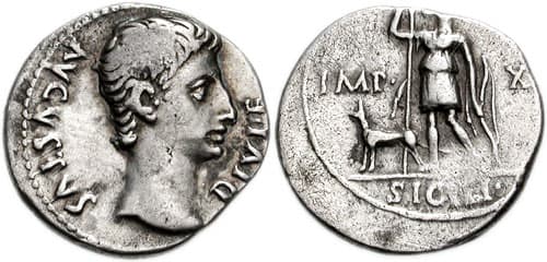 RIC 173a, Var Augustus Denarius