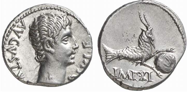 RIC 174 Augustus Denarius