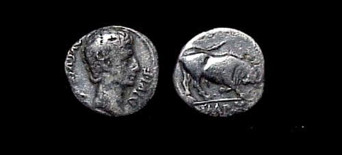 RIC 189a Augustus Denarius
