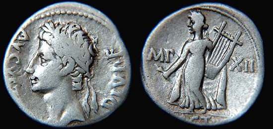 RIC 191 Augustus Denarius