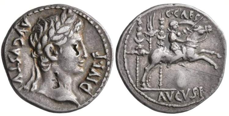 RIC 199 Sear 1596 Augustus denarius
