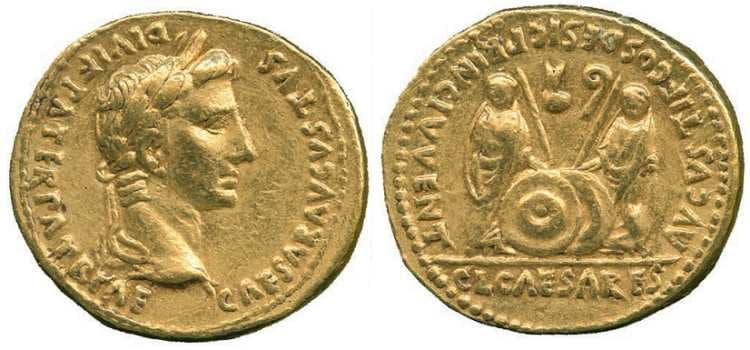 RIC 206 Sear 1578 Augustus AV Aureus