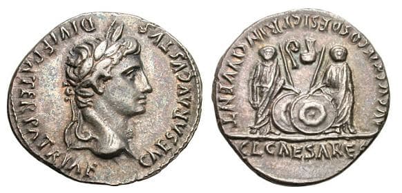 RIC 210 Augustus Denarius