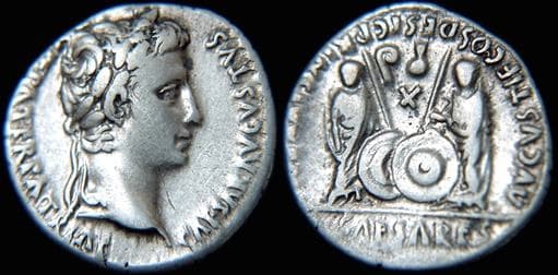 RIC 212 Augustus Denarius