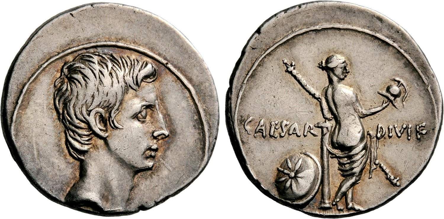 RIC 250a Sear 1547 Octavian Denarius