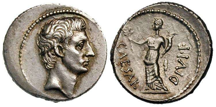RIC 252 Sear 1551 Octavian Denarius