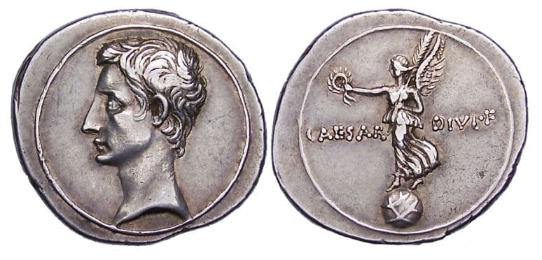 RIC 254b Sear 1552 Octavian AR Denarius