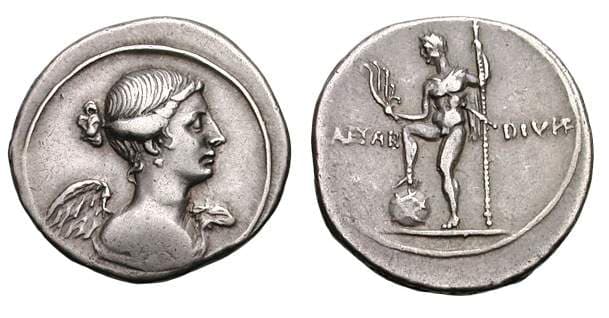 RIC 256 Sear 1553 Octavian denarius