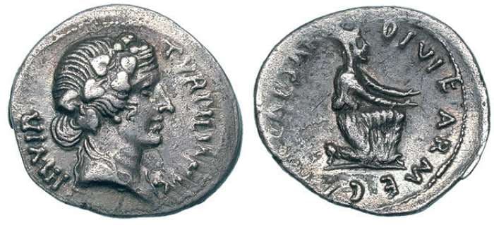 RIC 290 Augustus, AR Denarius