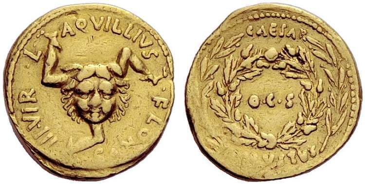 RIC 302 Augustus, AV aureus, ca