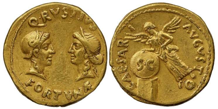 RIC 321 Augustus, AR aureus, ca