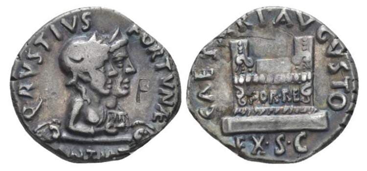 RIC 322 Sear 1605 Augustus Denarius
