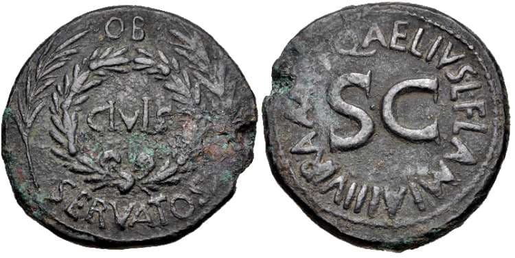 RIC 323 Sear 1653 Augustus AE sestertius