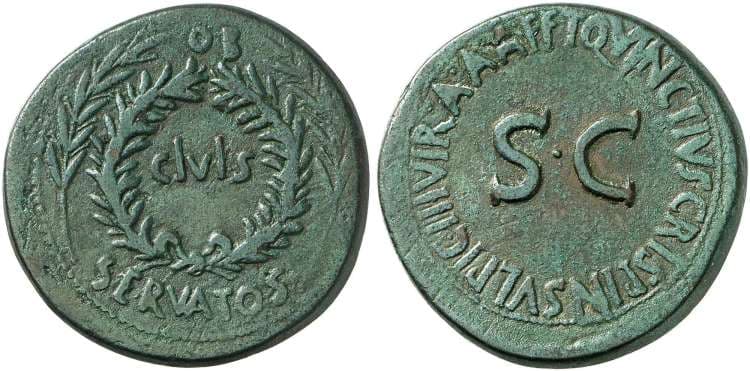 RIC 329 Augustus, AE sestertius, Rome