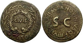 RIC 341 Sear 1651 Augustus AE Sestertius