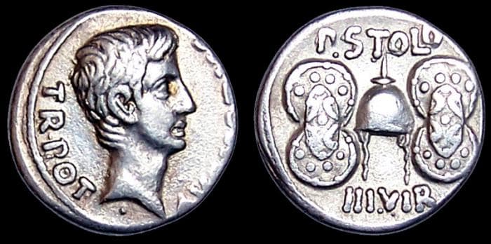 RIC 343 Augustus AR Denarius