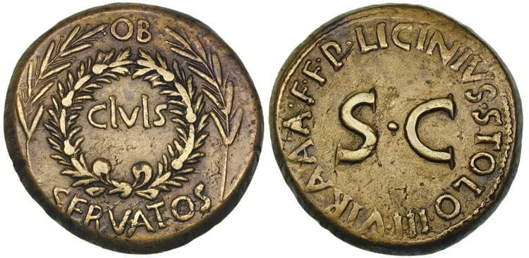 RIC 345 Sear 1652 Augustus AE Sestertius