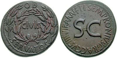 RIC 348 Sear 1655 Augustus AE Sestertius