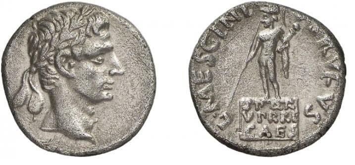 RIC 351 Sear 1616 Augustus AR Denarius