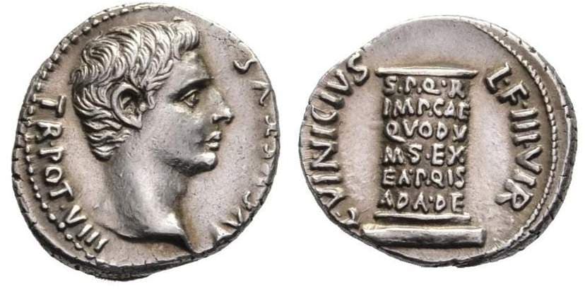 RIC 361 Augustus Denarius