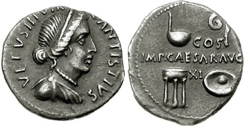RIC 367 Augustus Denarius
