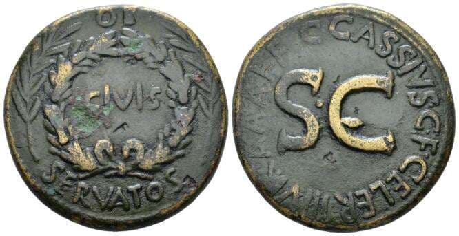 RIC 374 Augustus, AE sestertius, Rome
