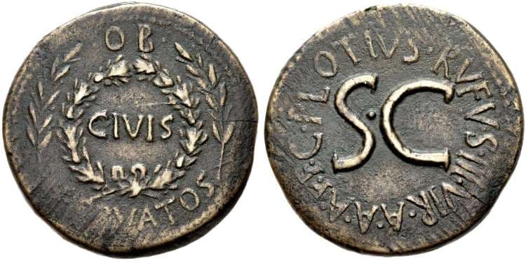 RIC 387 Sear 1648 Augustus AE Sestertius