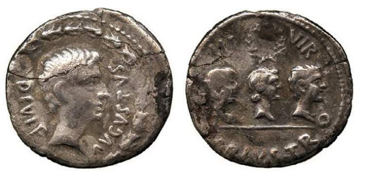 RIC 405 Sear 1734 Augustus, Julia, Caius and Lucius Denarius