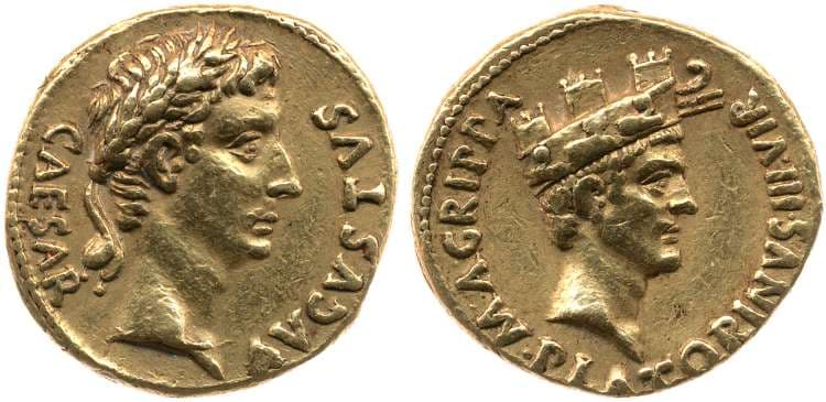 RIC 409 Augustus, AV aureus, Rome