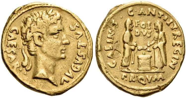 RIC 411 Augustus, AV aureus, Rome