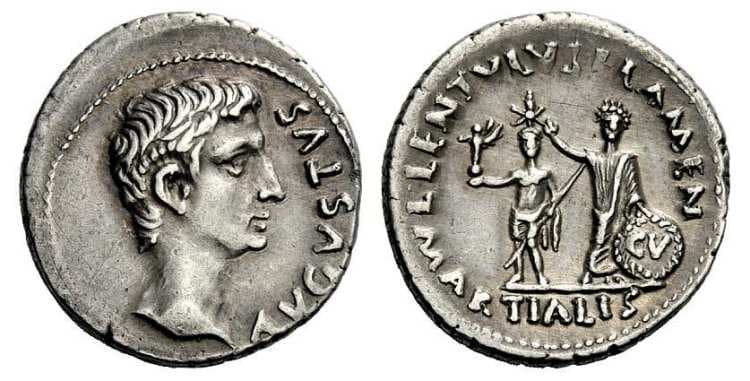 RIC 415 Augustus Denarius