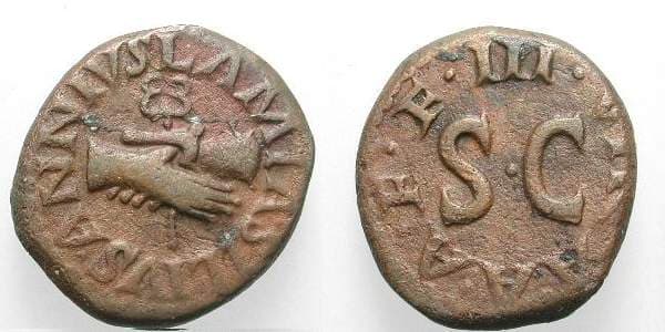 RIC 420 Sear 1693 Augustus AE Quadrans