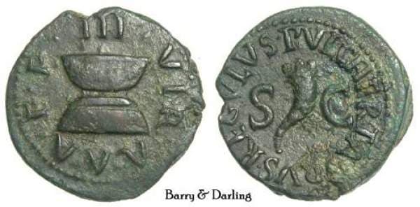 RIC 425 Sear 1698 Augustus AE Quadrans