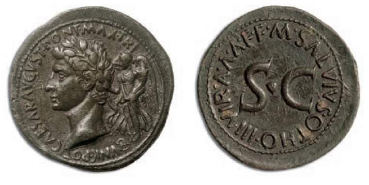 RIC 429 Sear 1672 Augustus AE Dupondius