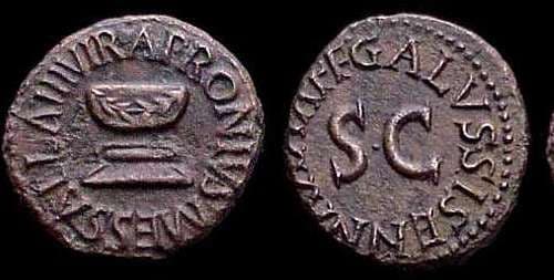 RIC 443 Augustus AE Quadrans