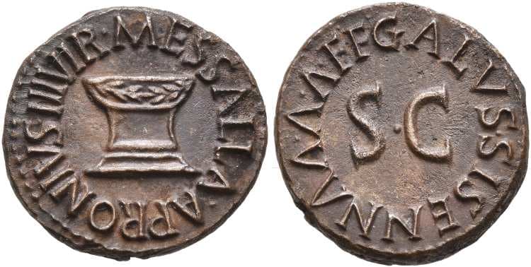 RIC 453 Augustus, AE17 quadrans