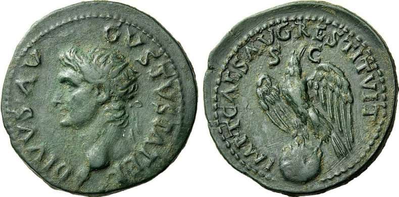 RIC 459 [titus] Augustus AE As, restoration issue by Titus