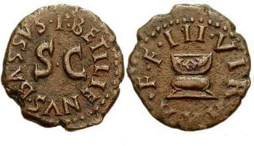 RIC 465 Sear 1703 Augustus AE Quadrans