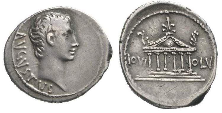 RIC 472 Sear 1614 Augustus Denarius