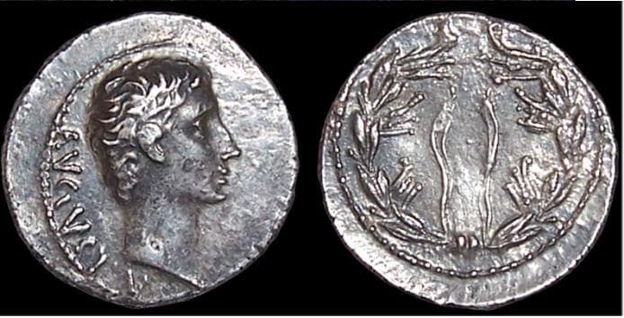 RIC 473 Augustus AR Denarius