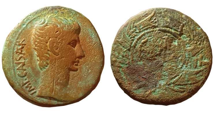 RIC 496 corr Augustus, AE32 sestertius, uncertain mint in Asia Minor