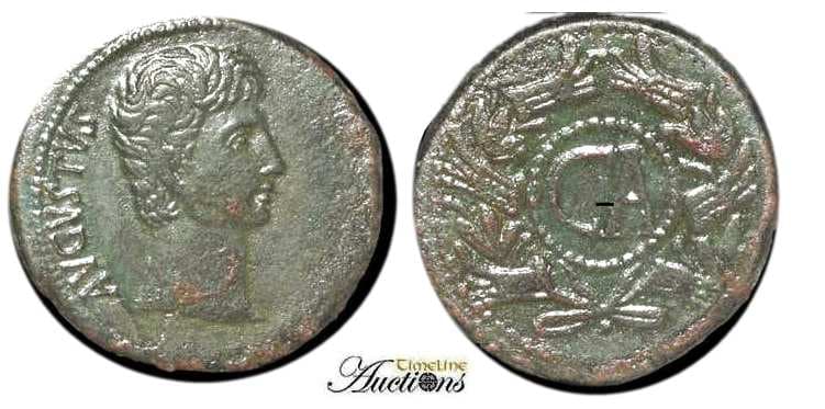 Uncertain RPC 2234 Augustus AE Dupondius of the CA Series, uncertain mint in Asia Minor, ca 25 BC