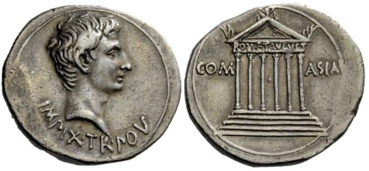 RIC 506 Sear 1588 Augustus AR Cistophoric Tetradrachm