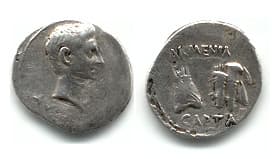 RIC 515 Augustus Denarius