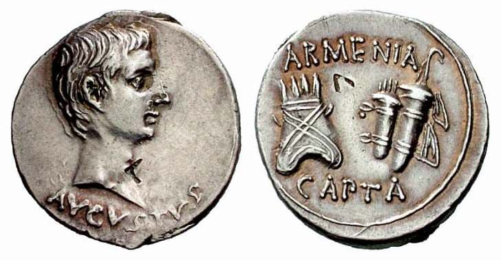 RIC 516 Sear 1591 Augustus Denarius