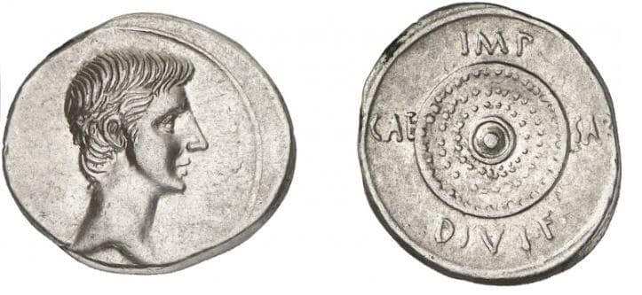RIC 543a Augustus denarius