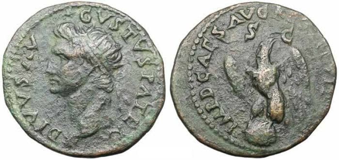 RIC 824[domitian] Divus Augustus AE Dupondius