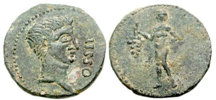 Osset RPC 58 Augustus AE25 As of Osset, Hispania Ulterior