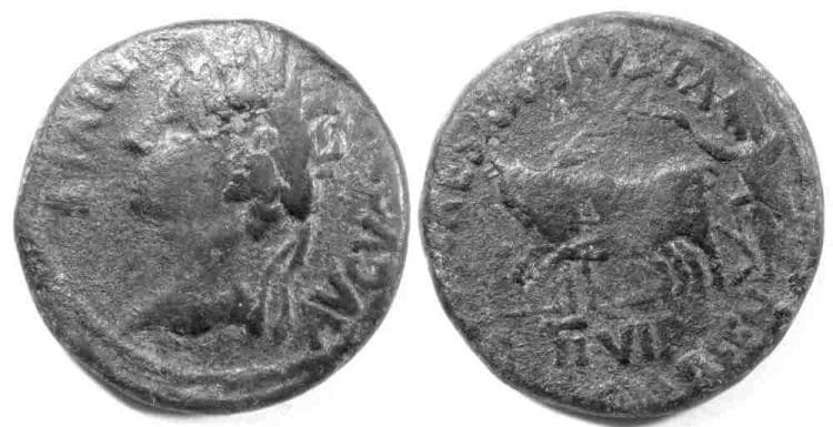 Caesaraugusta RPC 309 Augusta, AE28 As of Caesaraugusta, Spain